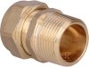 Złączka mosiężna przejściowa HELA-H 25x2.3mm-GZ 1 PN6, do rur preizolowanych Pex/PE, oznaczenie: H 25 25-6 60602500100T